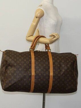 LOUIS VUITTON Monogram Keepall 60 Boston Bag M41422 LV Auth